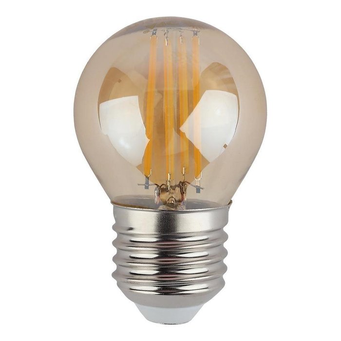 Лампа светодиодная филаментная E27 9W 2700K золотого цвета
