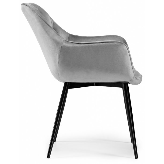 Стул с подлокотниками Remo светло-серого цвета - лучшие Обеденные стулья в INMYROOM