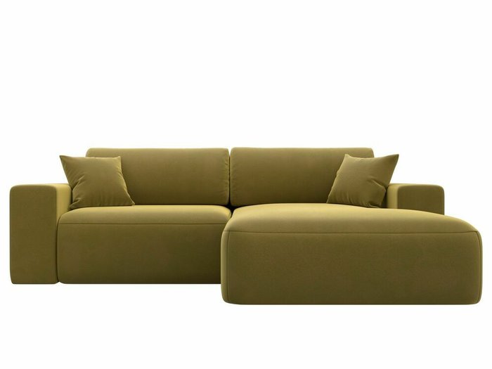 Угловой диван-кровать Лига 036 Классик желтого цвета правый угол - купить Угловые диваны по цене 83999.0