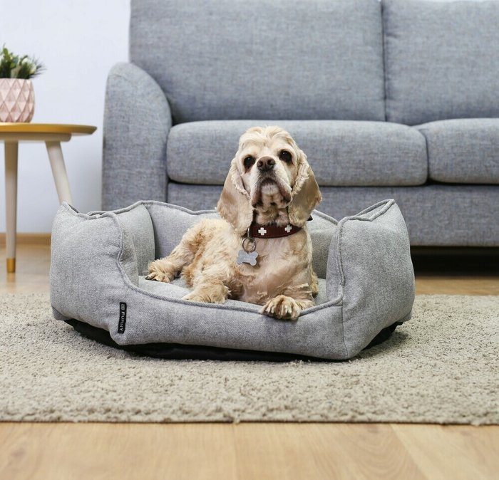 Лежанка круглая для животных 50х60 серого цвета - лучшие Мебель для домашних питомцев в INMYROOM