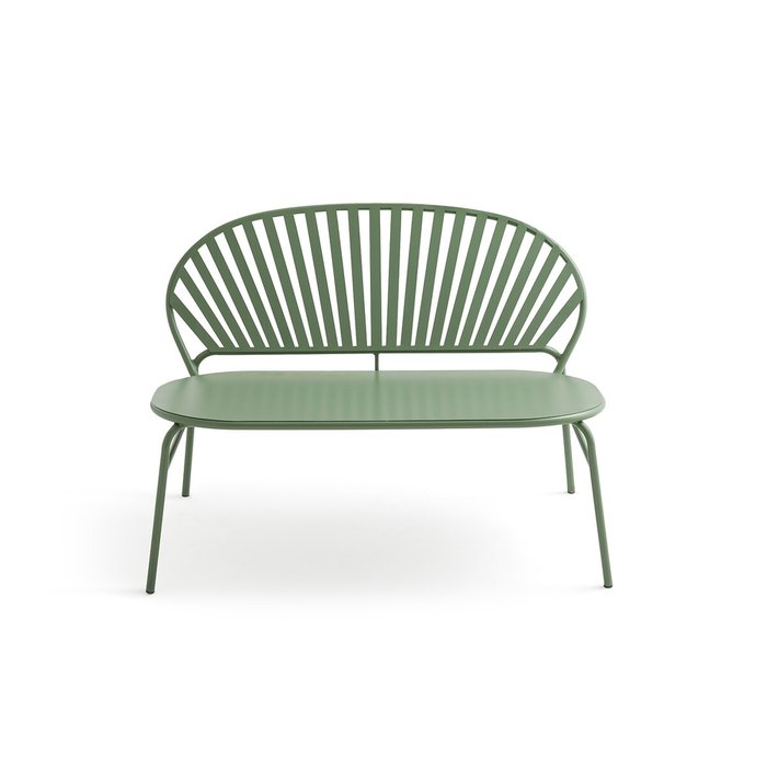 Скамья садовая из стали Solale зеленого цвета - купить Садовые скамейки по цене 32340.0
