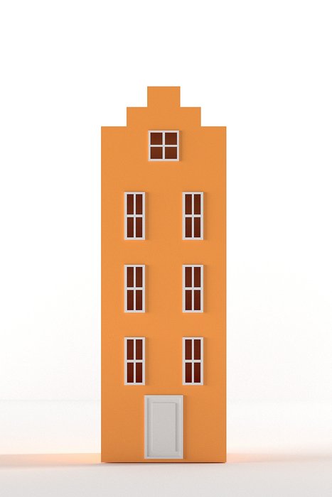 Шкаф-домик Амстердам Medium оранжевого цвета