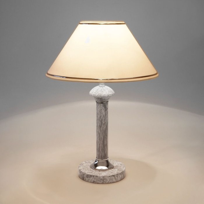 Классическая настольная лампа 60019/1 мрамор Lorenzo - купить Настольные лампы по цене 4690.0