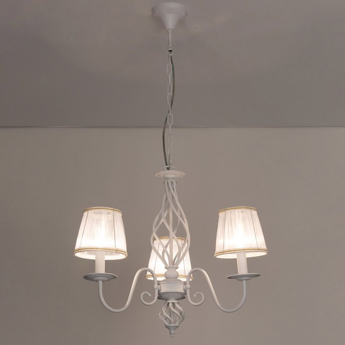 Citilux Ровена CL427130 Люстра с абажурами Белая - лучшие Подвесные люстры в INMYROOM Citilux Ровена CL427130 Люстра с абажурами Белая - лучшие Подвесные люстры в INMYROOM