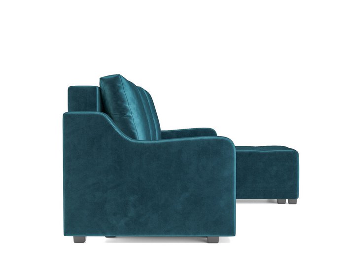 Угловой диван-кровать Берн сине-зеленого цвета - лучшие Угловые диваны в INMYROOM