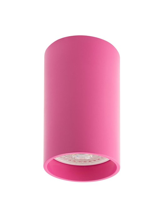 Точечный накладной светильник розового цвета