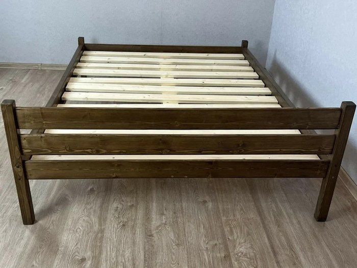 Кровать Классика сосновая 160х200 цвета темный дуб - купить Кровати для спальни по цене 14103.0