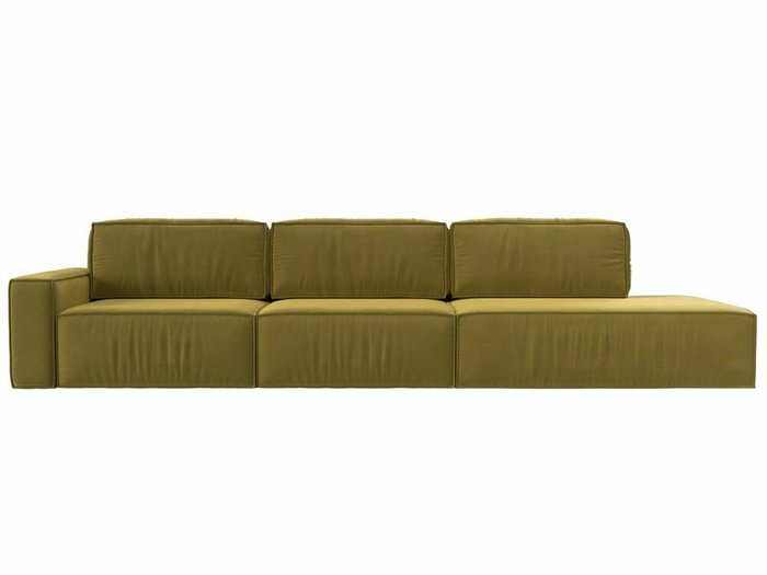 Диван-кровать Прага Модерн Лонг желтого цвета подлокотник слева - купить Прямые диваны по цене 97999.0