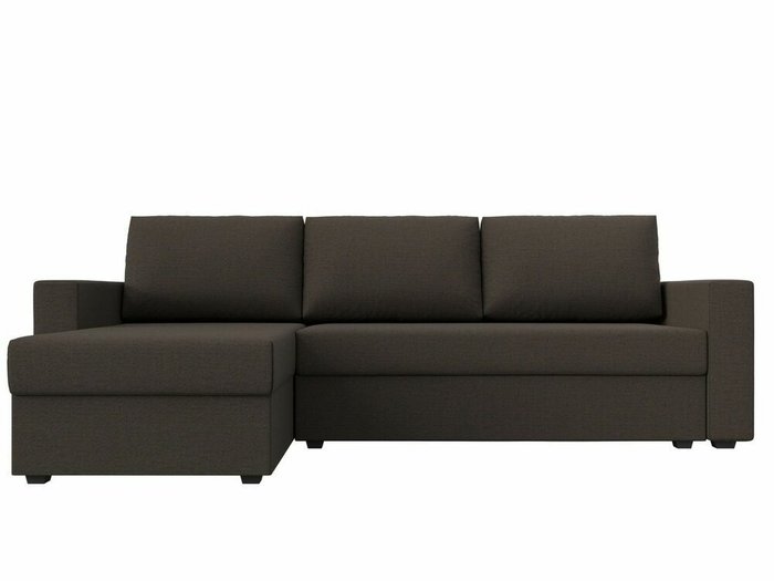 Угловой диван-кровать Траумберг Лайт темно-коричневого цвета левый угол - купить Угловые диваны по цене 25999.0