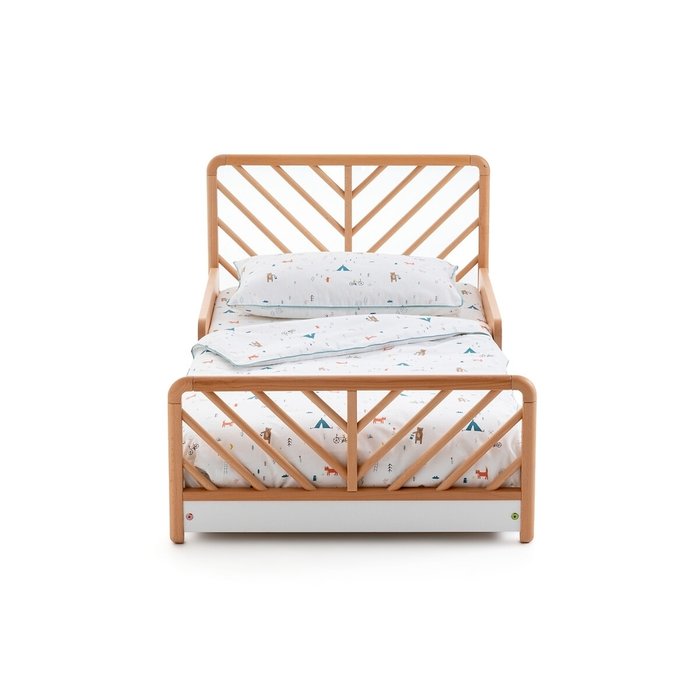 Кровать с кроватным основанием Montessori 70x140 бежевого цвета - купить Одноярусные кроватки по цене 55192.0