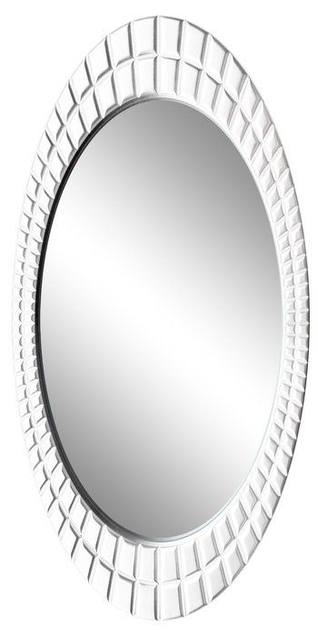 Настенное зеркало Грид Белый глянец