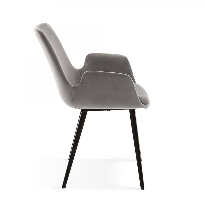 Стул Hermann из велюра серого цвета - купить Обеденные стулья по цене 22990.0
