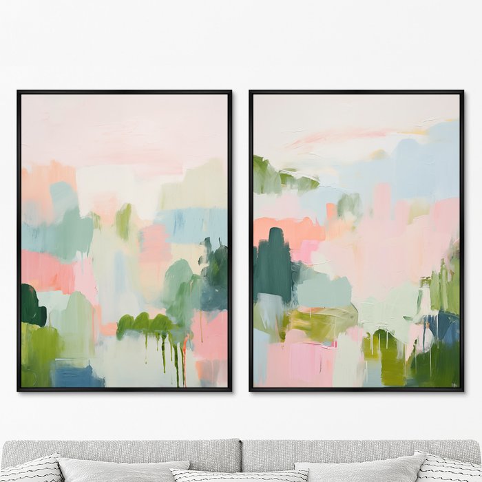 Набор из двух репродукций картин Landscape collection, The Forest, 2024г. - купить Картины по цене 49998.0