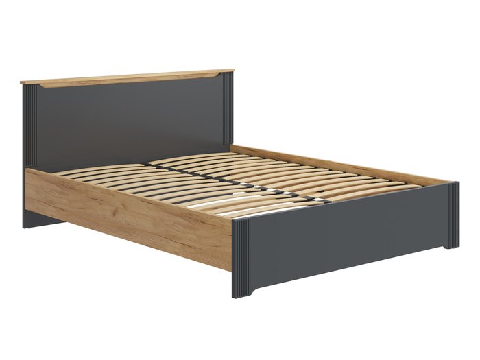 Кровать с основанием Эмилия 160х200 серого цвета - купить Кровати для спальни по цене 29148.0