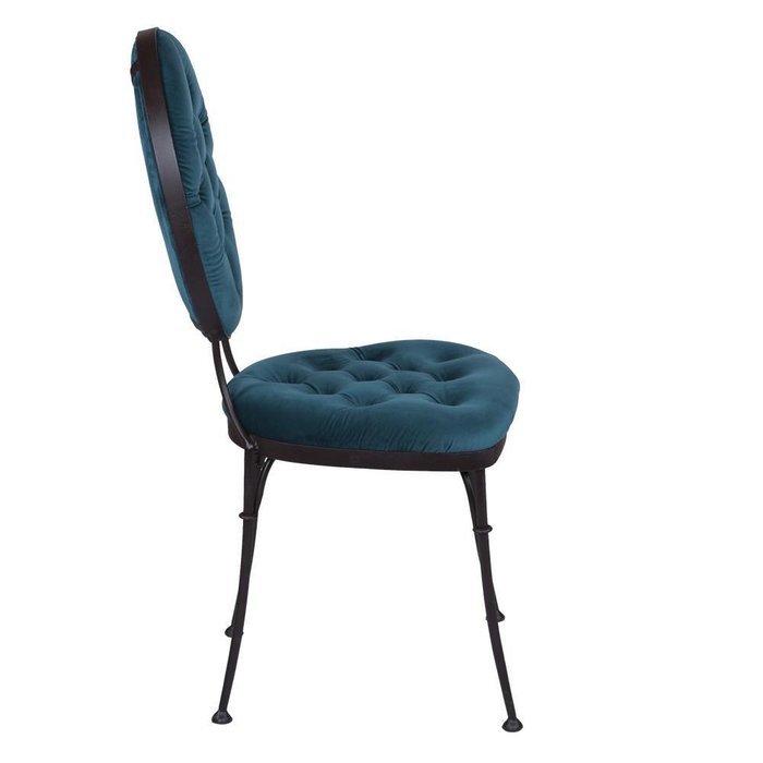 Стул кованый Аделаида синего цвета - лучшие Обеденные стулья в INMYROOM