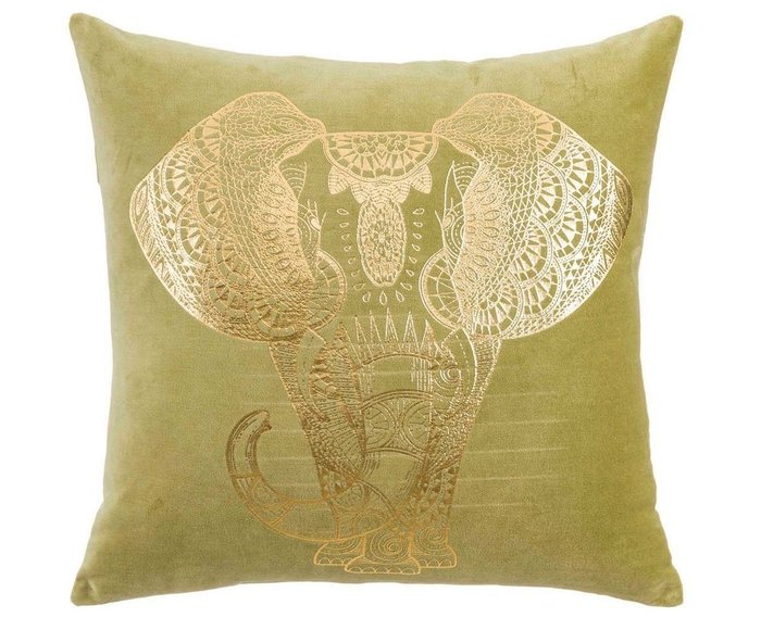 Декоративная подушка с золотым рисунком