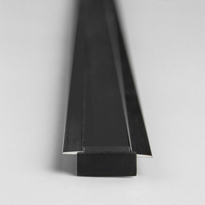 Встраиваемый алюминиевый профиль для светодиодной ленты черного цвета - лучшие Профили для светодиодных лент в INMYROOM