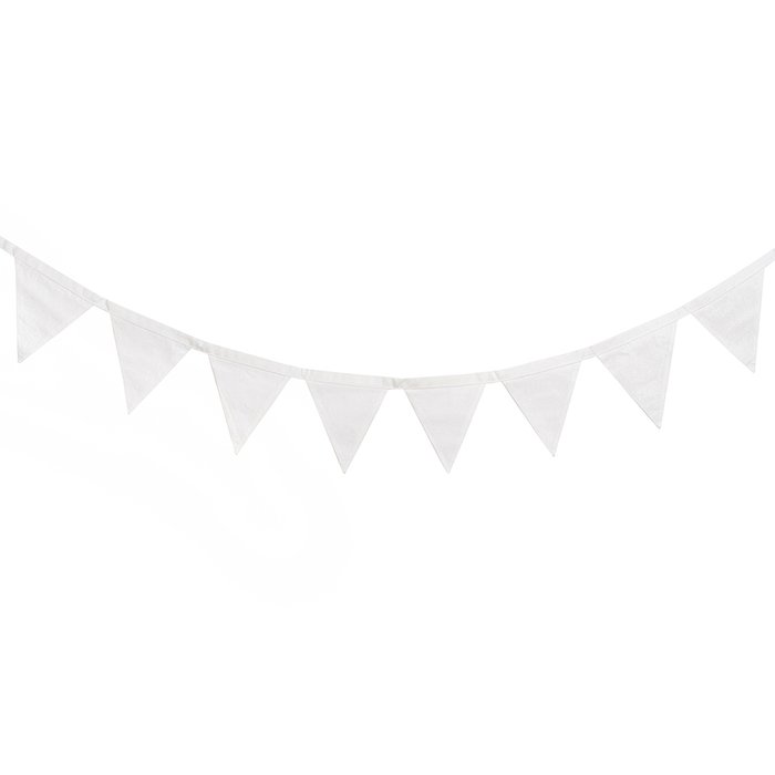 Гирлянда из флажков Simple White из 100% хлопка Гирлянда из флажков Simple White из 100% хлопка