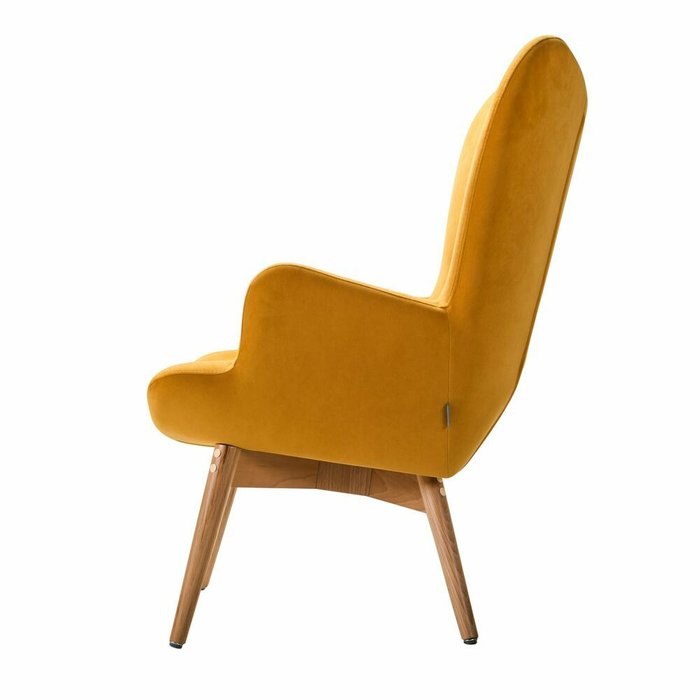 Кресло Хайбэк желтого цвета  - лучшие Интерьерные кресла в INMYROOM