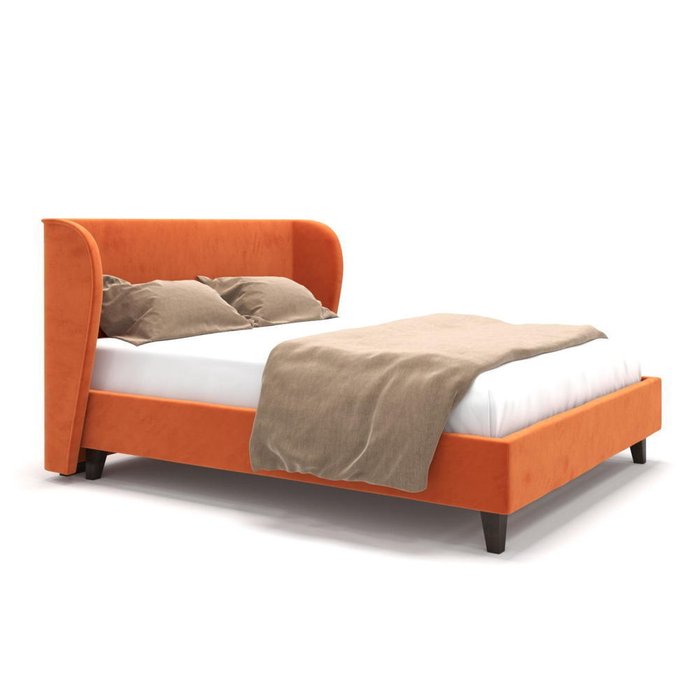 Кровать Lulu  на ножках оранжевая 180х200