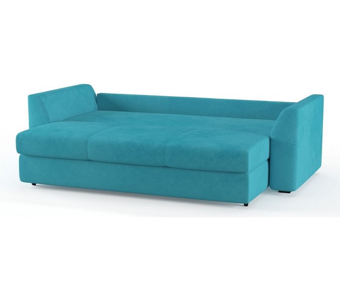 Диван-кровать Ла-Рошель в обивке из велюра голубого цвета - лучшие Прямые диваны в INMYROOM