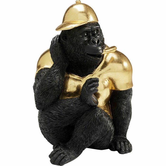 Фигура декоративная Gorilla черно-золотого цвета