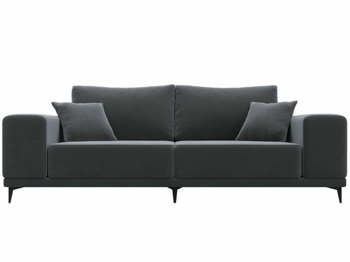 Прямой диван Льюес серого цвета  - купить Прямые диваны по цене 41999.0