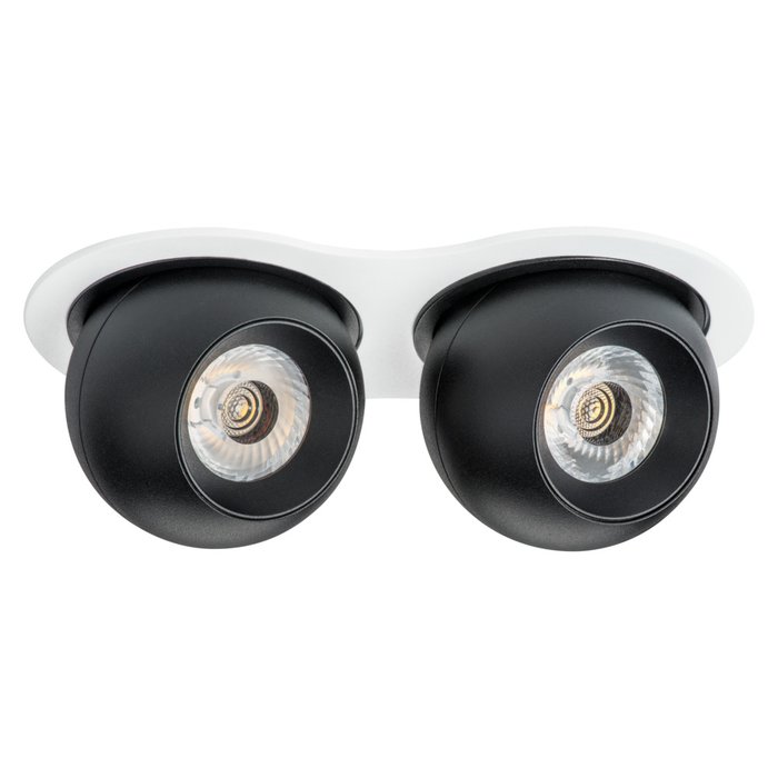 Светильник INTERO LED 9W*2 850LM*2 24G БЕЛЫЙ/ЧЕРНЫЙ 3000K (217626+217072+217072) - лучшие Встраиваемые споты в INMYROOM Светильник INTERO LED 9W*2 850LM*2 24G БЕЛЫЙ/ЧЕРНЫЙ 3000K (217626+217072+217072) - лучшие Встраиваемые споты в INMYROOM