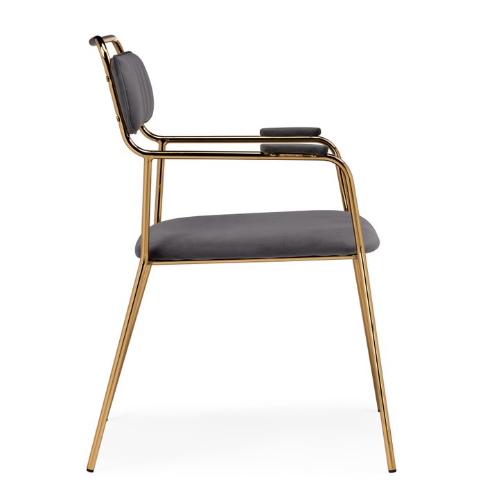 Стул Aspen серо-золотого цвета - лучшие Обеденные стулья в INMYROOM