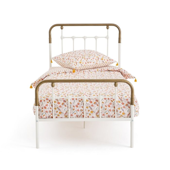 Металлическая кровать Asper 90x190 белого цвета - купить Одноярусные кроватки по цене 22422.0