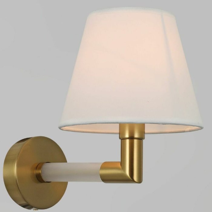 Бра IL0501-1W-79 BRASS (ткань, цвет белый) - купить Бра и настенные светильники по цене 3264.0