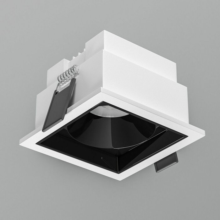 Встраиваемый точечный светильник Quadro черно-белого цвета - купить Встраиваемые споты по цене 1730.0