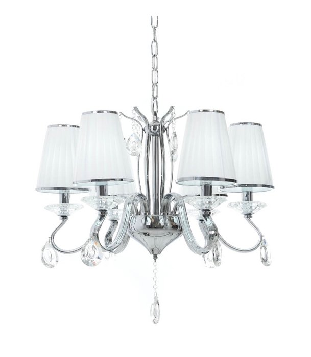 Хрустальная подвесная люстра Lumina Deco Finezzia LDP 9267-6 CHR - лучшие Подвесные люстры в INMYROOM