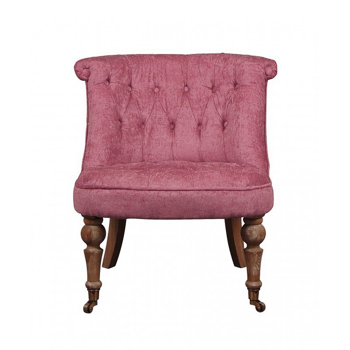 Розовое кресло из массива дуба