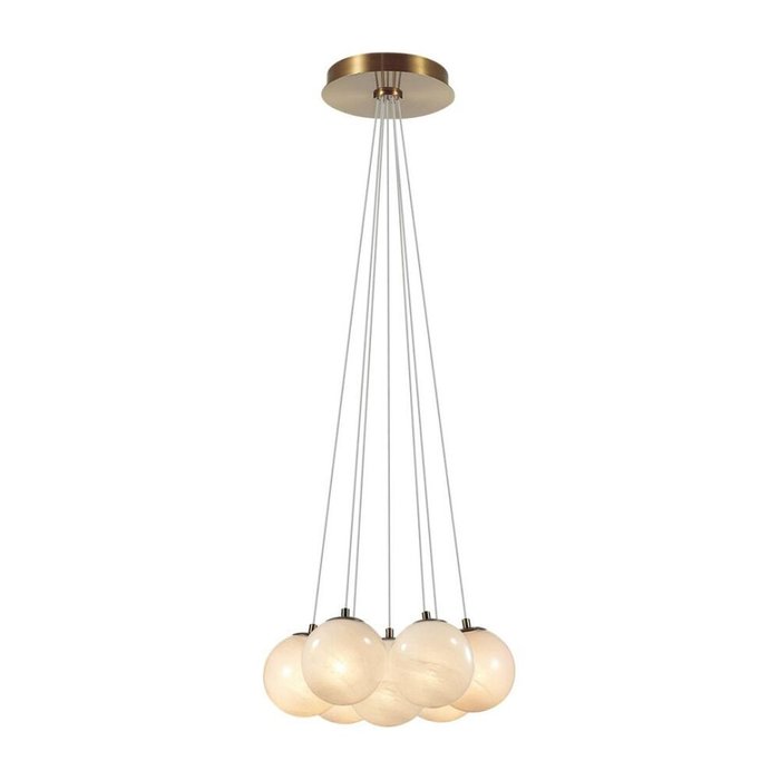 Подвесной светильник Magia 7109/7 (стекло, цвет белый) - лучшие Подвесные люстры в INMYROOM