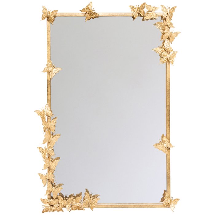 Настенное зеркало Махаон золотого цвета