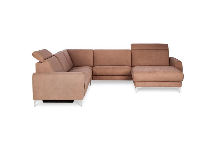 Угловой диван Hilton коричневого цвета