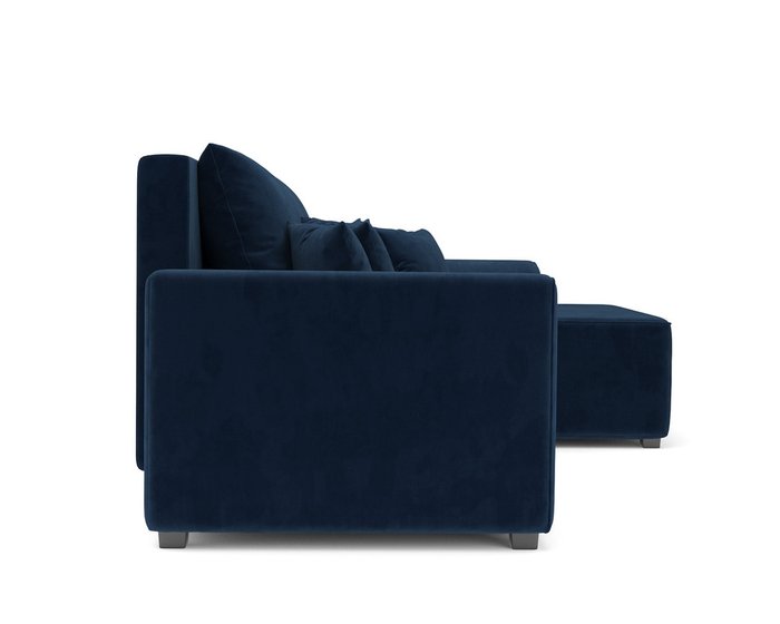 Угловой диван-кровать Каскад темно-синего цвета правый угол - лучшие Угловые диваны в INMYROOM