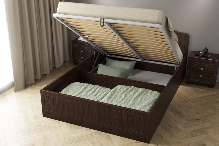 Кровать Монблан 120х200 темно-коричневого цвета - лучшие Кровати для спальни в INMYROOM