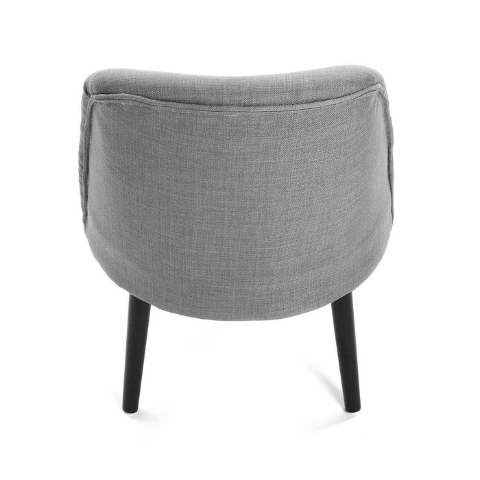 Кресло из дерева и ткани серого цвета - лучшие Интерьерные кресла в INMYROOM