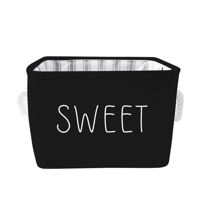 Корзина для хранения Sweet 19 черного цвета - купить Плетеные корзины по цене 1150.0