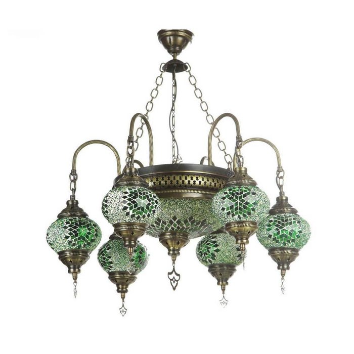 Подвесная люстра Марокко из металла и стекла - купить Подвесные люстры по цене 39990.0