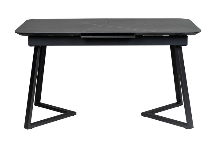 Раздвижной обеденный стол Роналдо 140 черного цвета - купить Обеденные столы по цене 75920 Раздвижной обеденный стол Роналдо 140 черного цвета - купить Обеденные столы по цене 75920