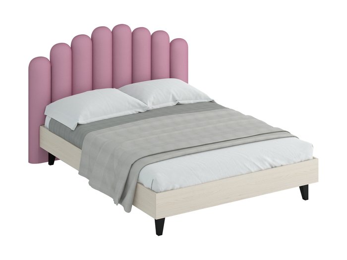 Кровать Queen Sharlotta с изголовьем розового цвета 160х200