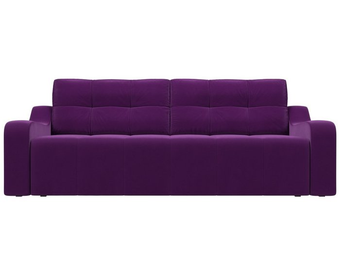 Прямой диван-кровать Итон фиолетового цвета - купить Прямые диваны по цене 46999.0