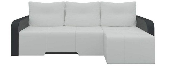Угловой диван-кровать Манхеттен бело-черного цвета (экокожа) - купить Угловые диваны по цене 25590.0