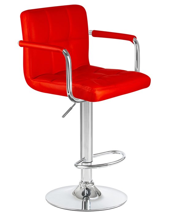 Стул барный с подлокотниками Kruger красного цвета - купить Барные стулья по цене 7430.0