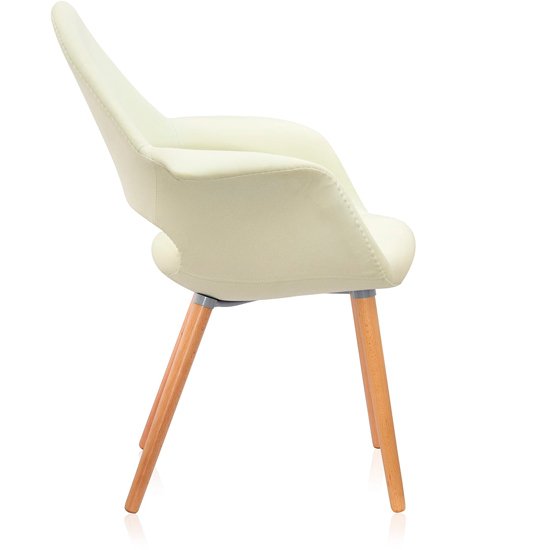 Кресло Organic кремового цвета - лучшие Обеденные стулья в INMYROOM