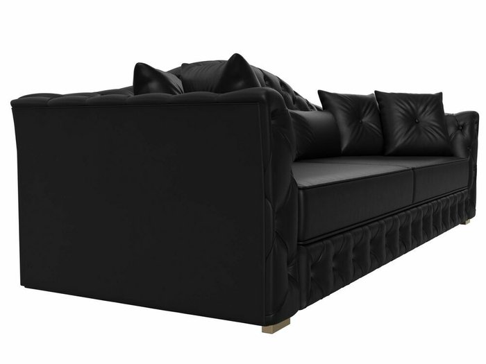 Прямой диван-кровать Артис черного цвета (экокожа) - лучшие Прямые диваны в INMYROOM