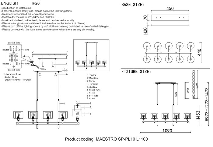 Люстра на штанге MAESTRO SP-PL10 L1100 GOLD (стекло, цвет белый) - купить Подвесные люстры по цене 49900 Люстра на штанге MAESTRO SP-PL10 L1100 GOLD (стекло, цвет белый) - купить Подвесные люстры по цене 49900